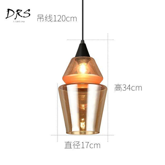 pendant light brown smoked glass design in several shapes