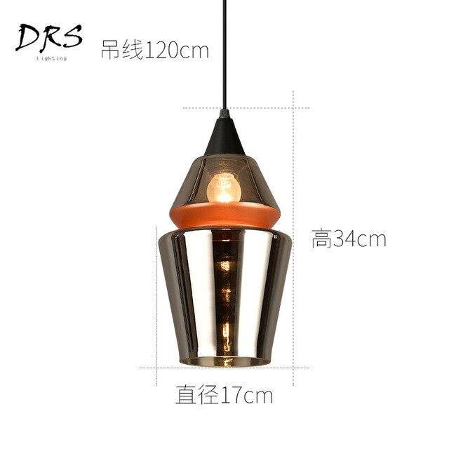 Suspension design en verre fumé marron de plusieurs formes - vue 13 sur 17