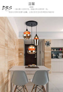 Suspension design en verre fumé marron de plusieurs formes