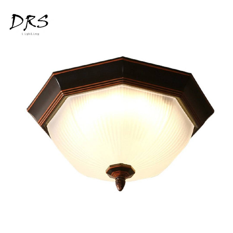 Octagonal glass ceiling lamp Balcony