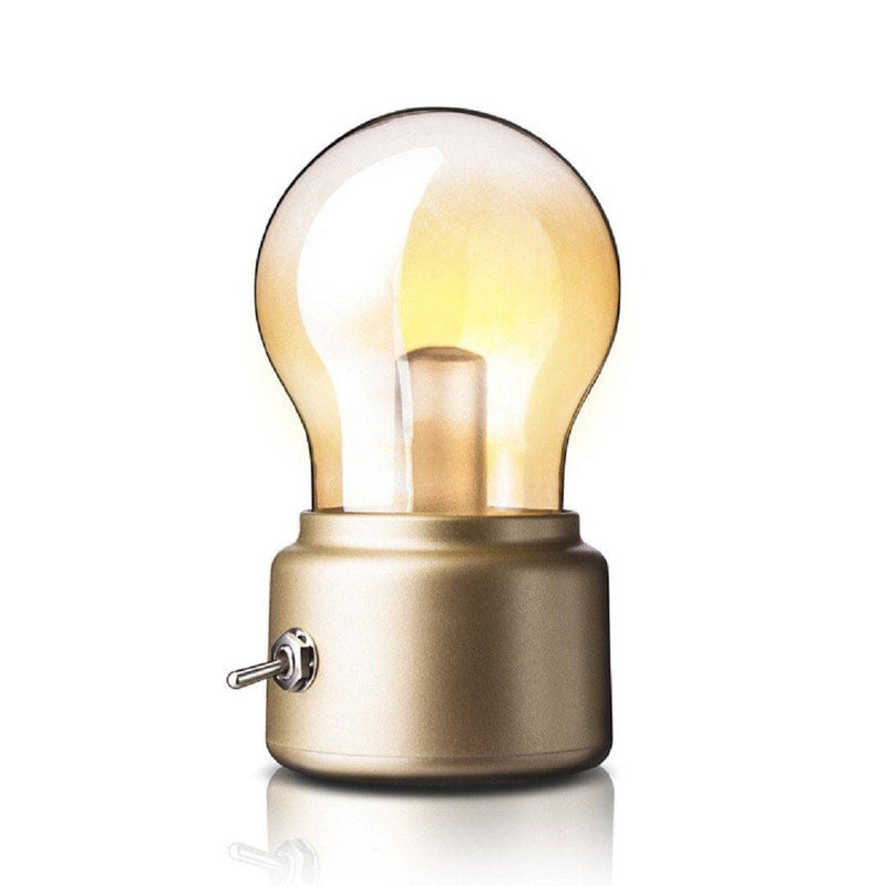 Lámpara de mesa LED vintage con forma de bombilla