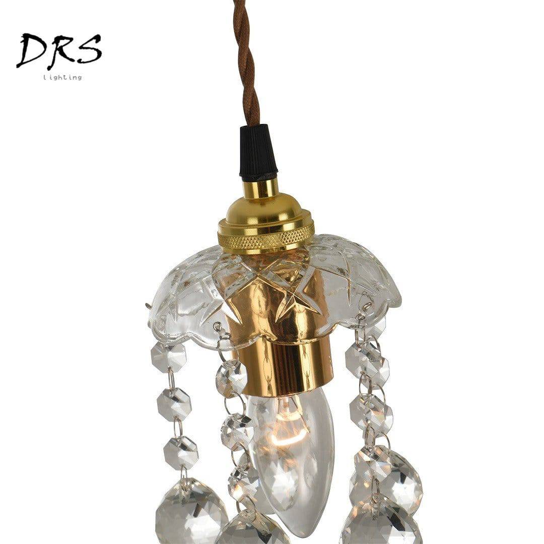 Suspension doré en cristal French - vue 3 sur 5