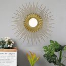 Miroir mural décoratif rond soleil doré Sunglasses