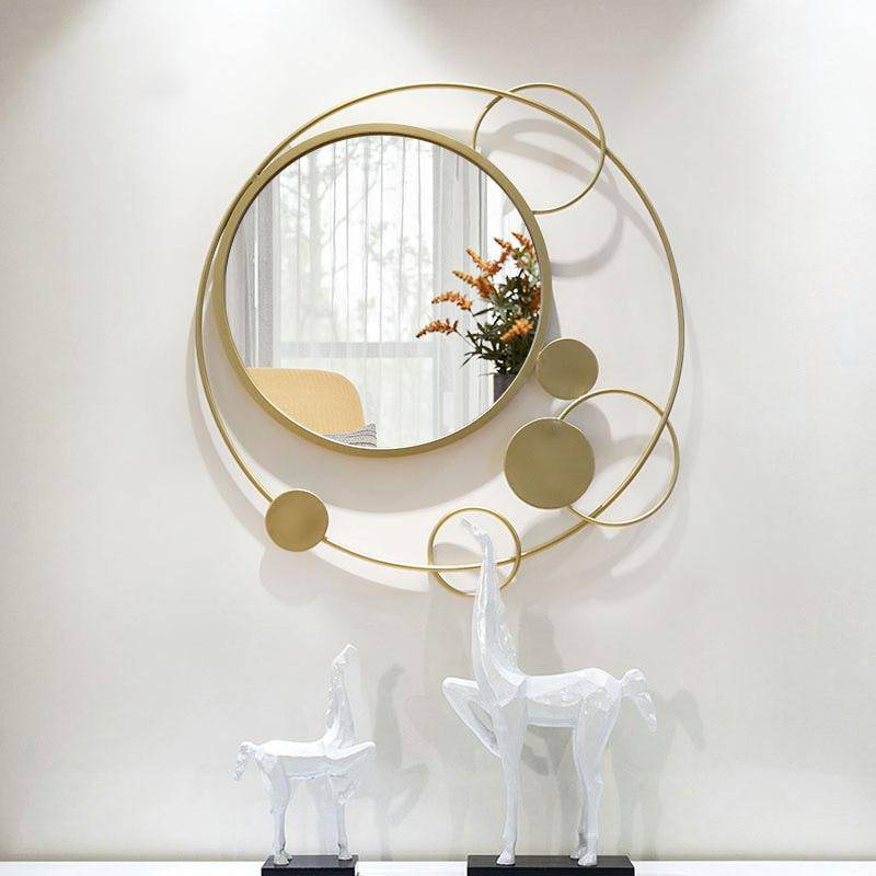 Porch multi-round design wall mirror