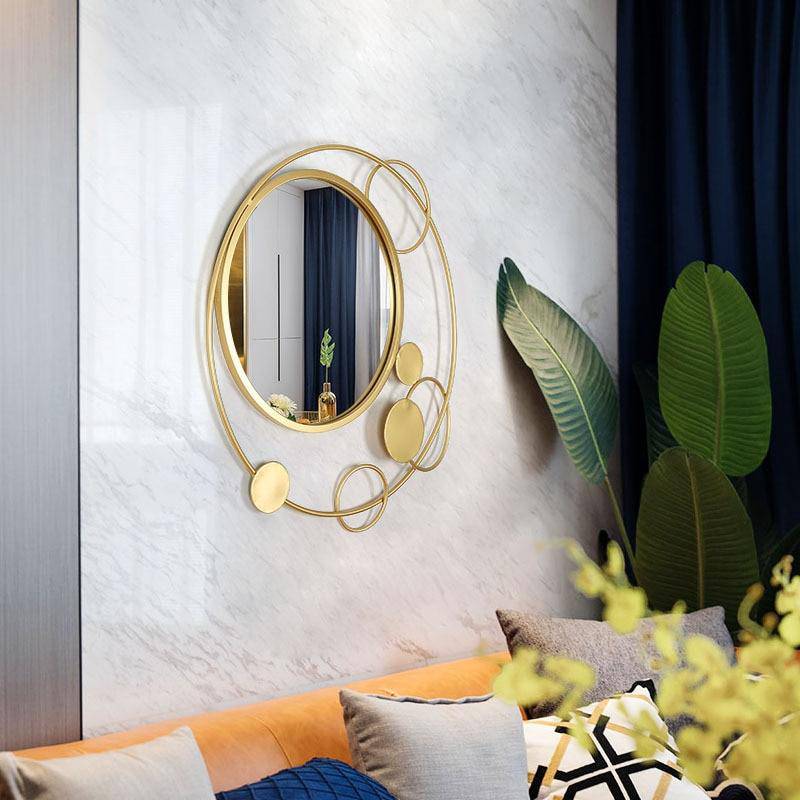 Porch multi-round design wall mirror