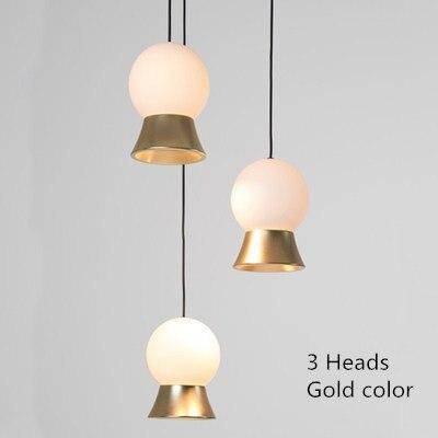 pendant light and LED design chandelier with glass ball and golden stand