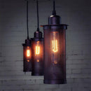 Suspension vintage et industrielle avec grillage