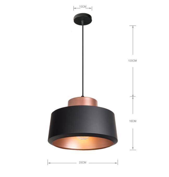 Suspension ronde en aluminium Shade (noir ou blanc) - vue 6 sur 7