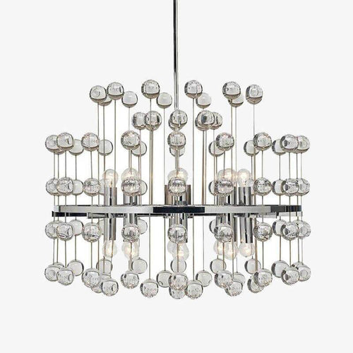 Lustre design LED avec boules crystal style Art