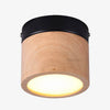 Spot cylindrique LED en bois Wooden