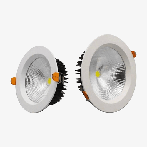 Spot encastré rond moderne en aluminium blanc