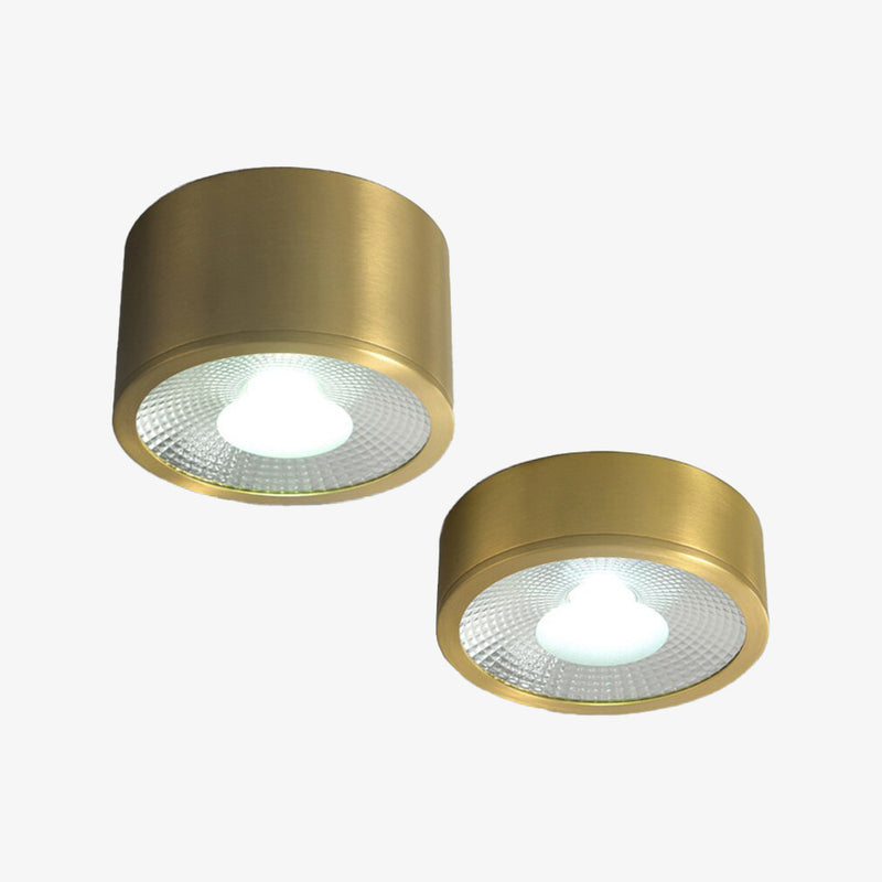 Spot moderne LED cylindrique en métal doré Tarm