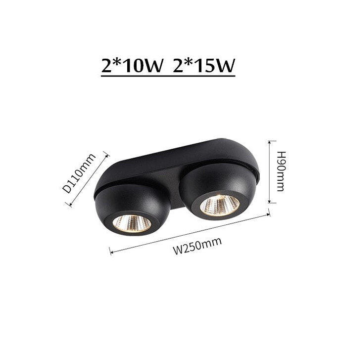 Spot moderne LED intensité d'éclairage réglable dimmable Babi - vue 8 sur 8