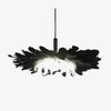Suspension à plumes LED style romantique