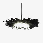 Suspension à plumes LED style romantique