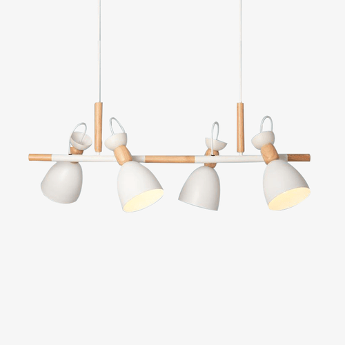 Suspension à spots métal et bois Wooden (plusieurs couleurs)
