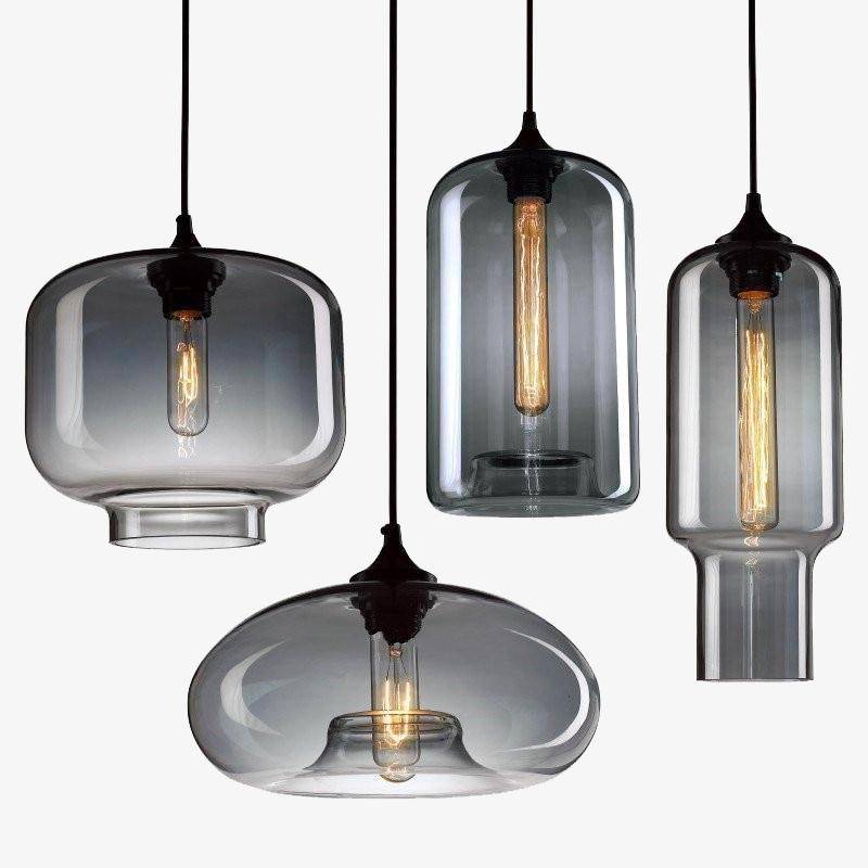 Suspension arrondies en verre de plusieurs formes scandinaves - vue 5 sur 13