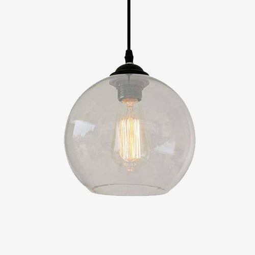 Suspension boule en verre moderne Clear