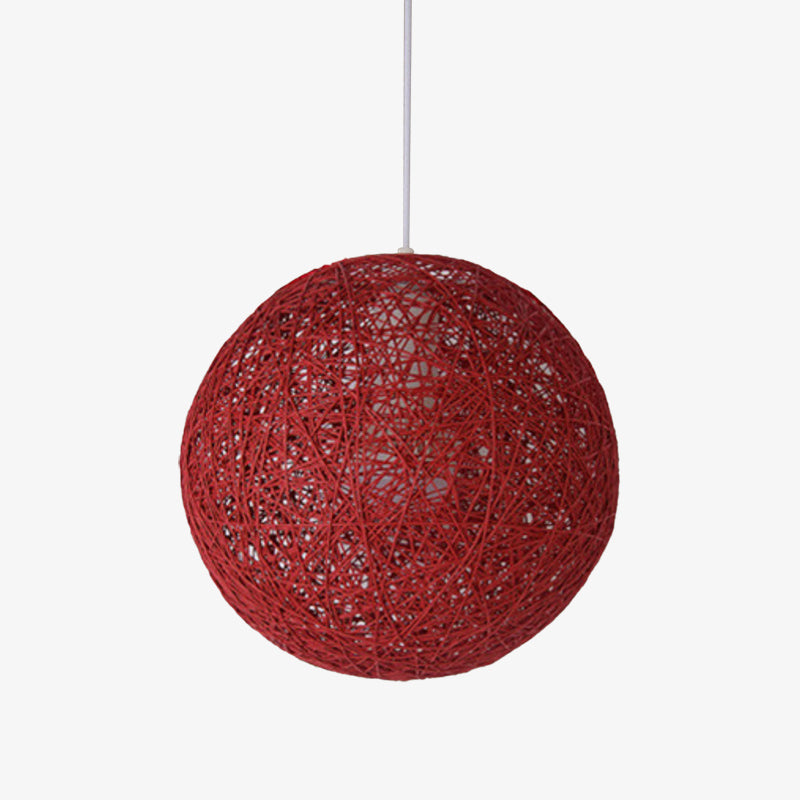 pendant light Wicker paper ball