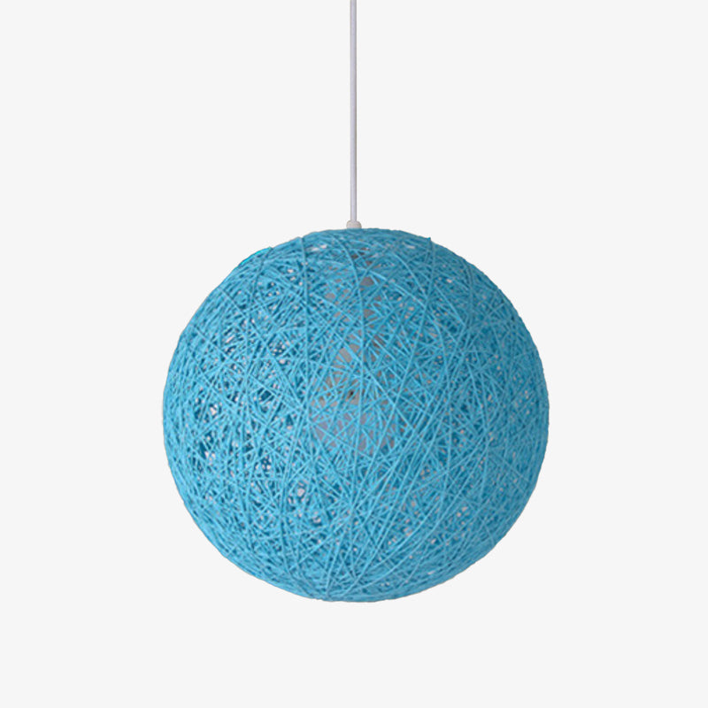 pendant light Wicker paper ball