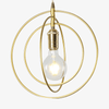 Suspension cage en métal doré Lamp