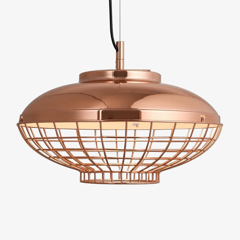 Lámpara de suspensión Jaula de cobre cromado estilo Vintage