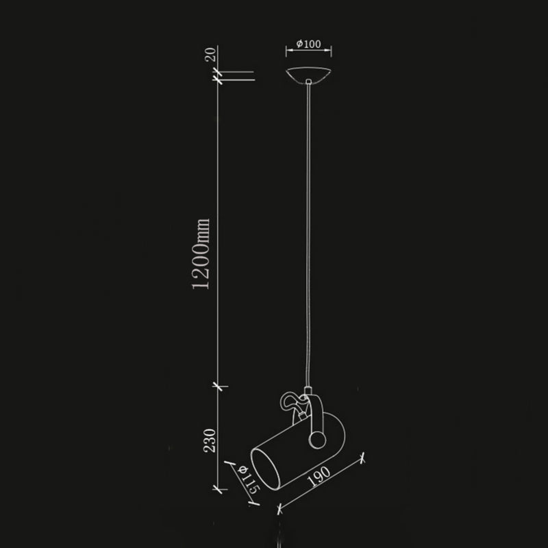 Suspension de spot en aluminium de couleur