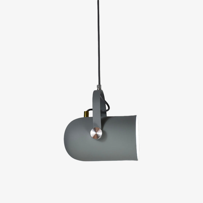 Pendant light with coloured spots in aluminum