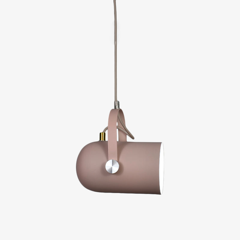 Pendant light with coloured spots in aluminum