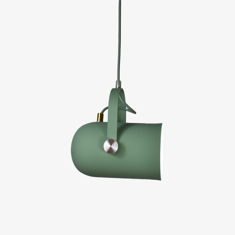 Pendant light with coloured spots in aluminum