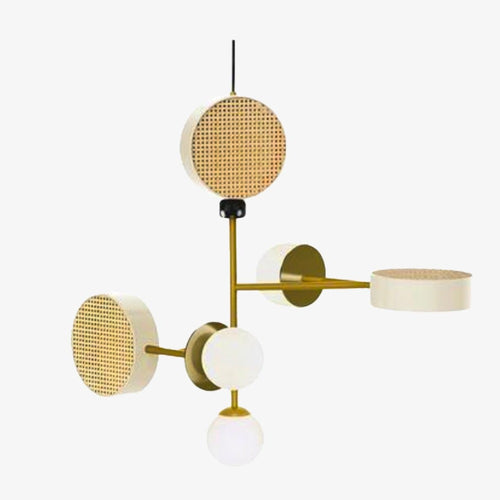 Suspension design à LED avec abat-jour disque en métal coloré