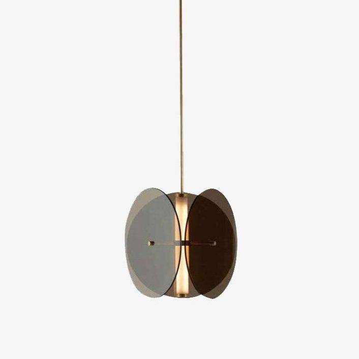 pendant light LED design with smoked glass discs