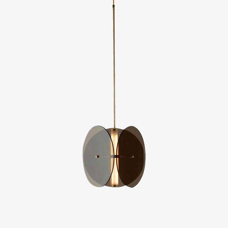pendant light LED design with smoked glass discs