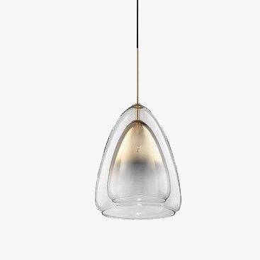 Lámpara de suspensión design LED con doble grosor de cristal Art