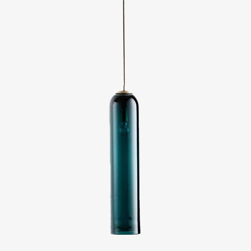 Cylinder LED Design Pendant in glass Creative
