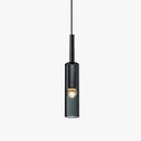 Suspension design à LED cylindrique en verre cristal Fly