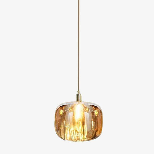 Suspension design à LED en verre coloré - vue 2 sur 12