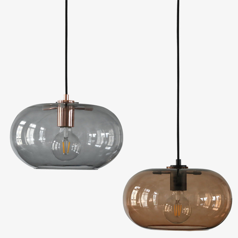 pendant light design with lampshade in rounded glass Pannas