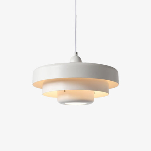 Suspension design avec abat-jour multiple en métal coloré Hirphan