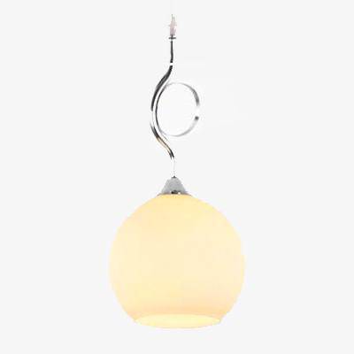 Design pendant lamp with ball and wire with aluminium knot