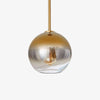 Suspension design boule en verre ambré Loft