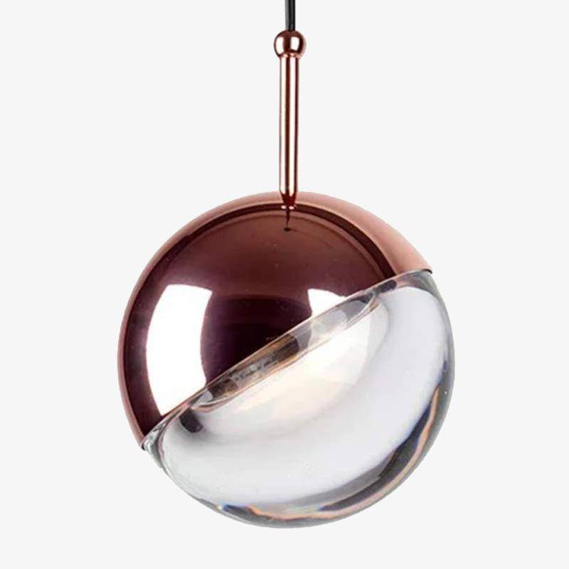Suspension design boule en verre et métal Globe
