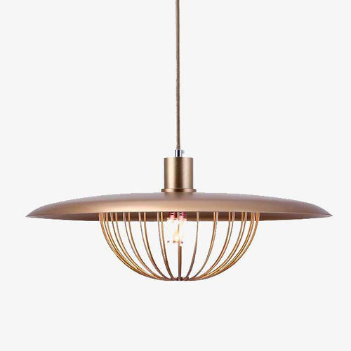 Suspension design cage dorée Long