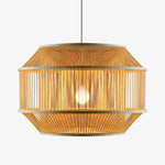 Suspension design cage en bambou Zen