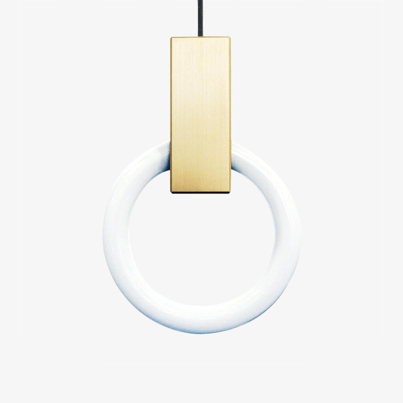 Lámpara de suspensión design Círculo ilustrado escandinavo