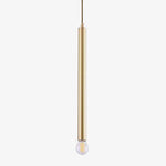 Suspension design cylindre doré à LED Simple