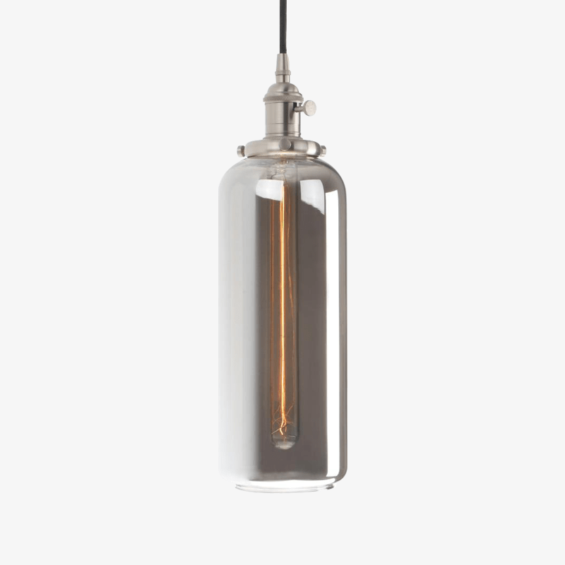 pendant light Reflective glass cylinder design