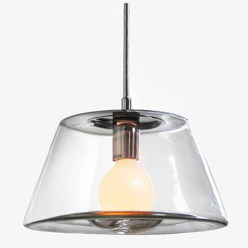 Suspension design en verre à LED triangle