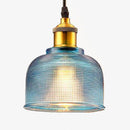 Suspension design en verre de couleur et support doré Coffee