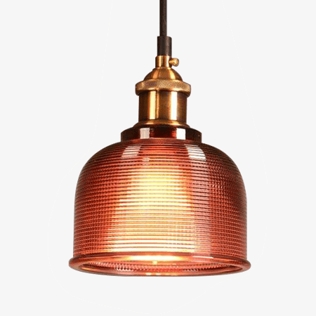 Lámpara de suspensión design en vidrio graneado estilo industrial Bowl